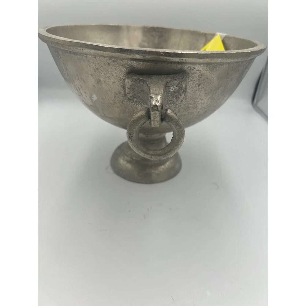 Vintage Champagne Bucket Duc de Lavoie Pedestal Chiller Silver Tone Handle #2
